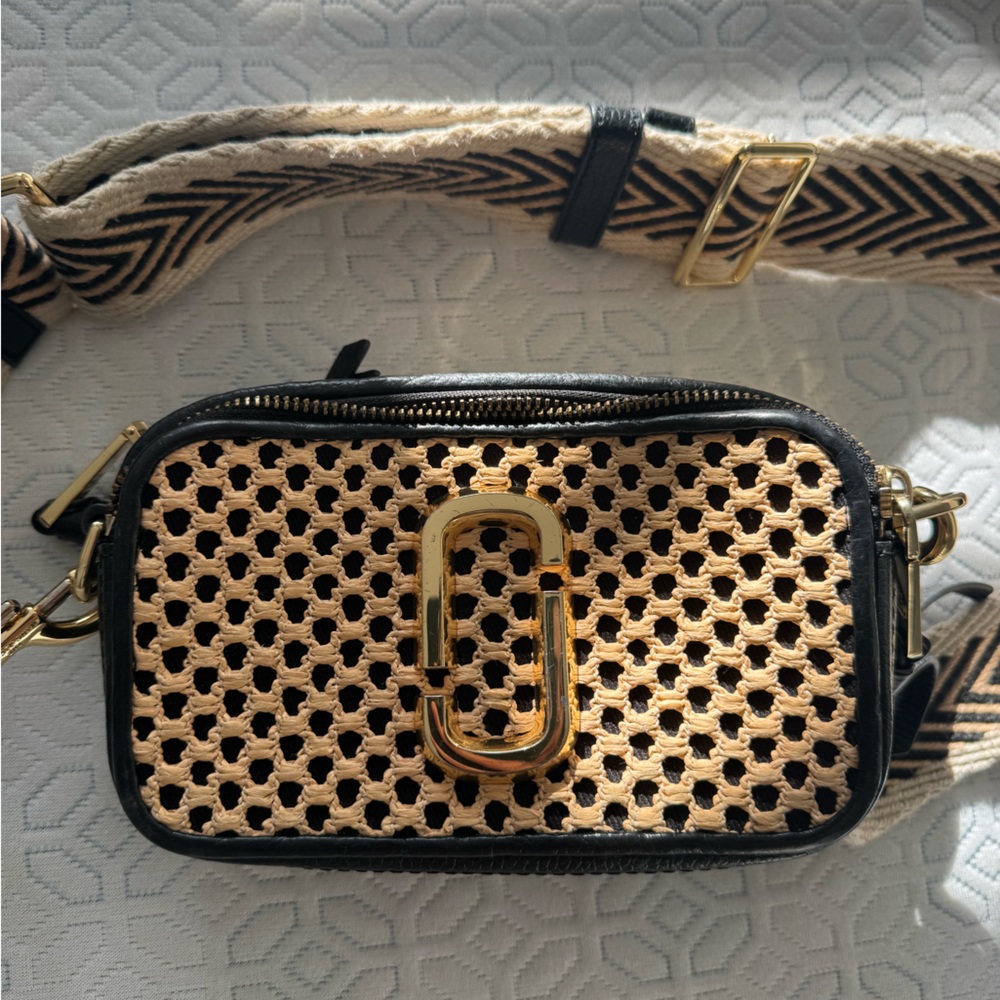 Marc Jacobs Black and Gold Crossbody Bag
